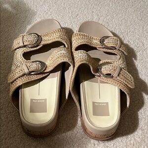 Dolce Vita Beige Double Buckle Sandals